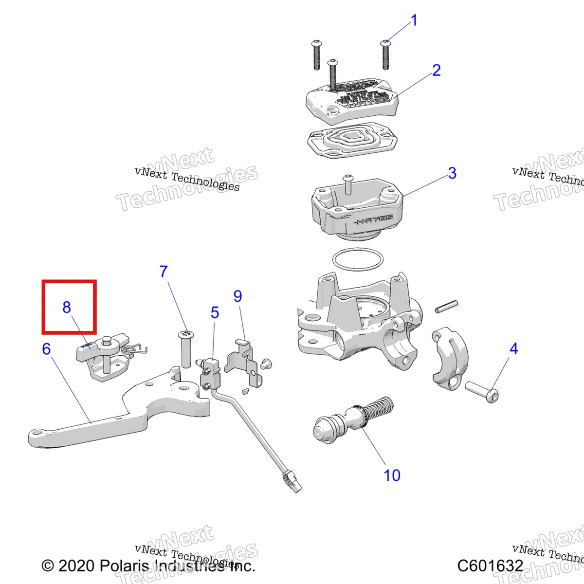 Деталь 2208406 на схеме узла Brakes, Master Cylinder Asm S27tfb6r