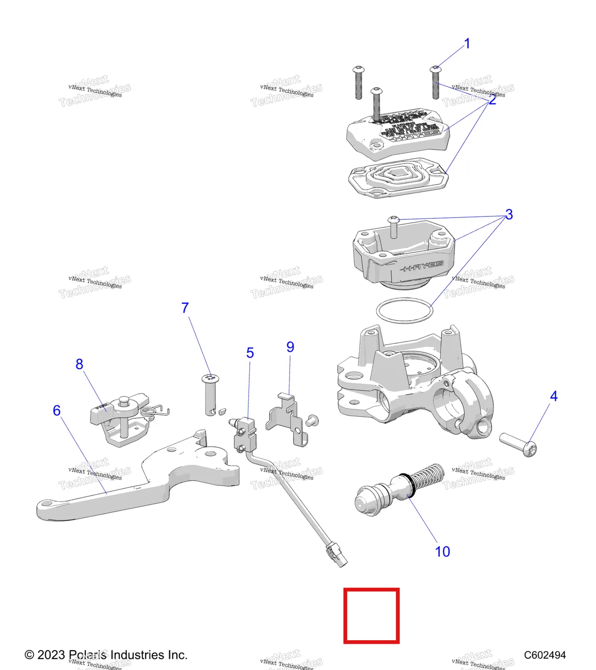 Деталь 2208407 на схеме узла Brakes, Master Cylinder Asm. S27tde6rs