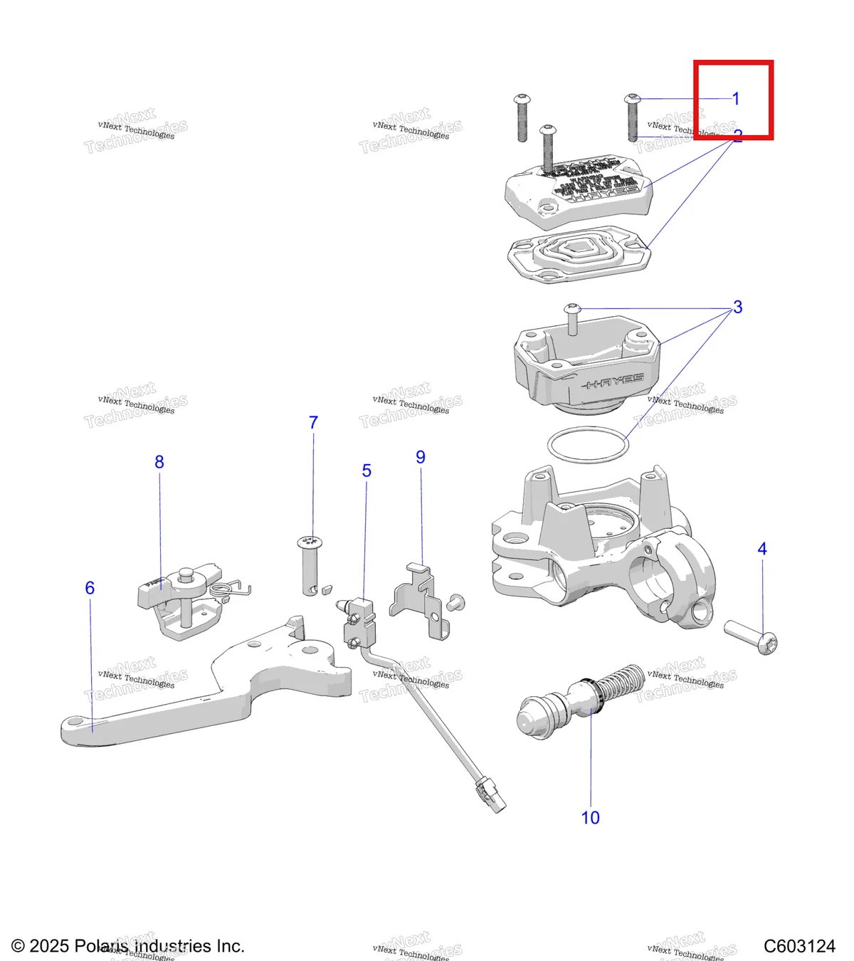 Деталь 2208409 на схеме узла Brakes, Master Cylinder Asm. S27ajn8rs
