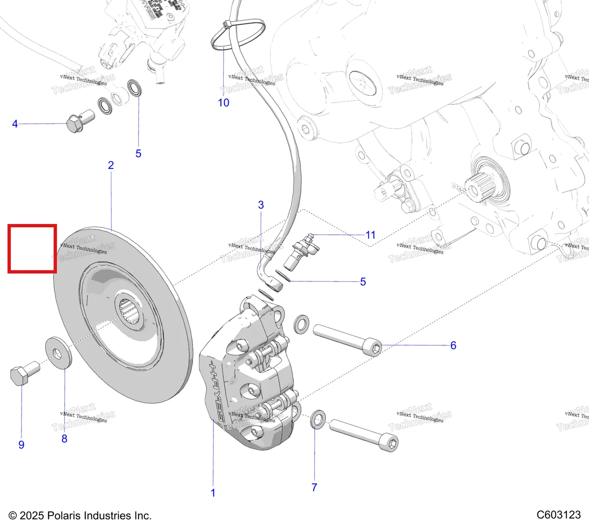 Деталь 2208430 на схеме узла Brakes, Brake Asm