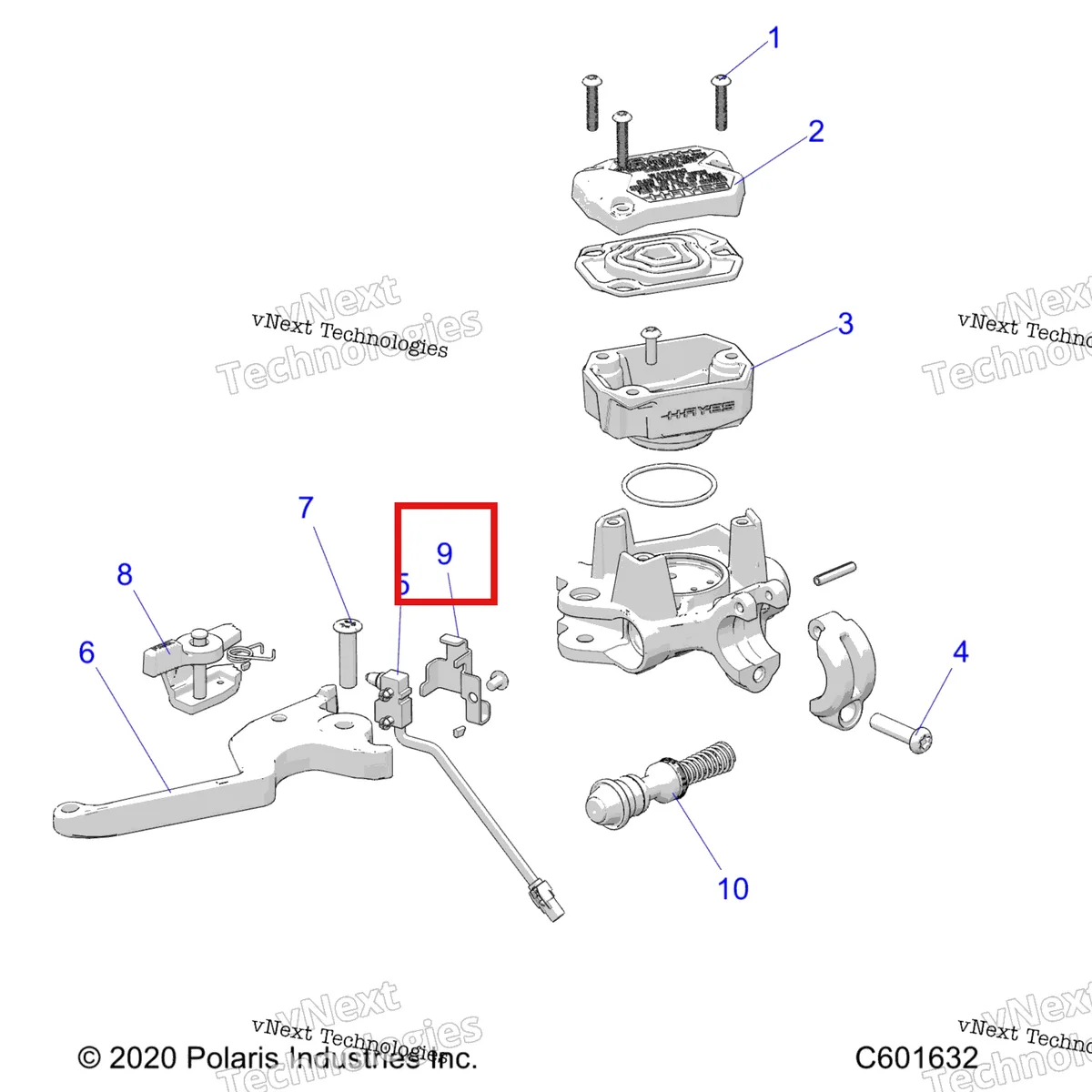 Деталь 2208611 на схеме узла Brakes, Master Cylinder Asm S27tfb6r