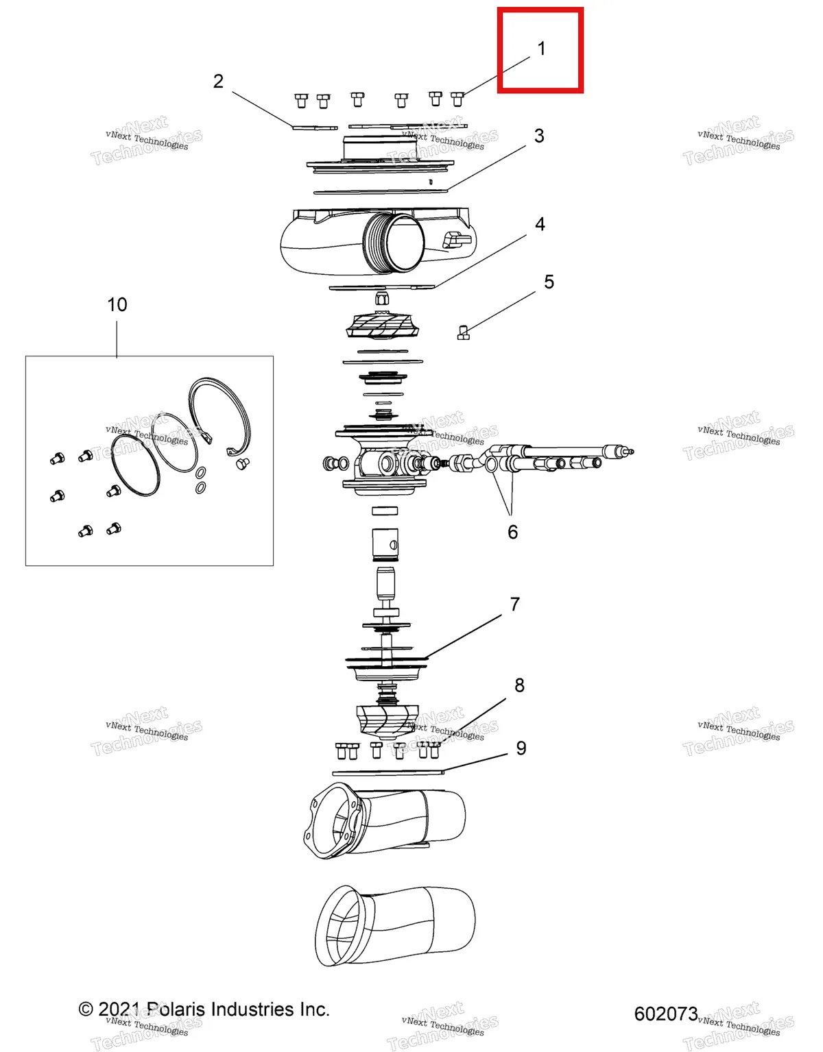 Деталь 2209229 на схеме узла Engine, Turbo Assembly