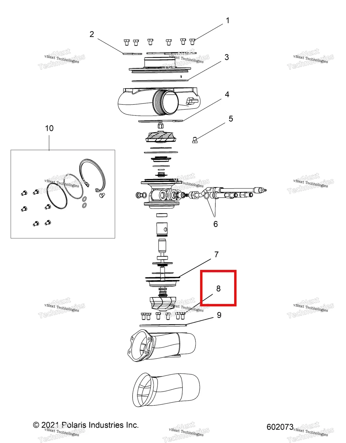 Деталь 2209254 на схеме узла Engine, Turbo Assembly