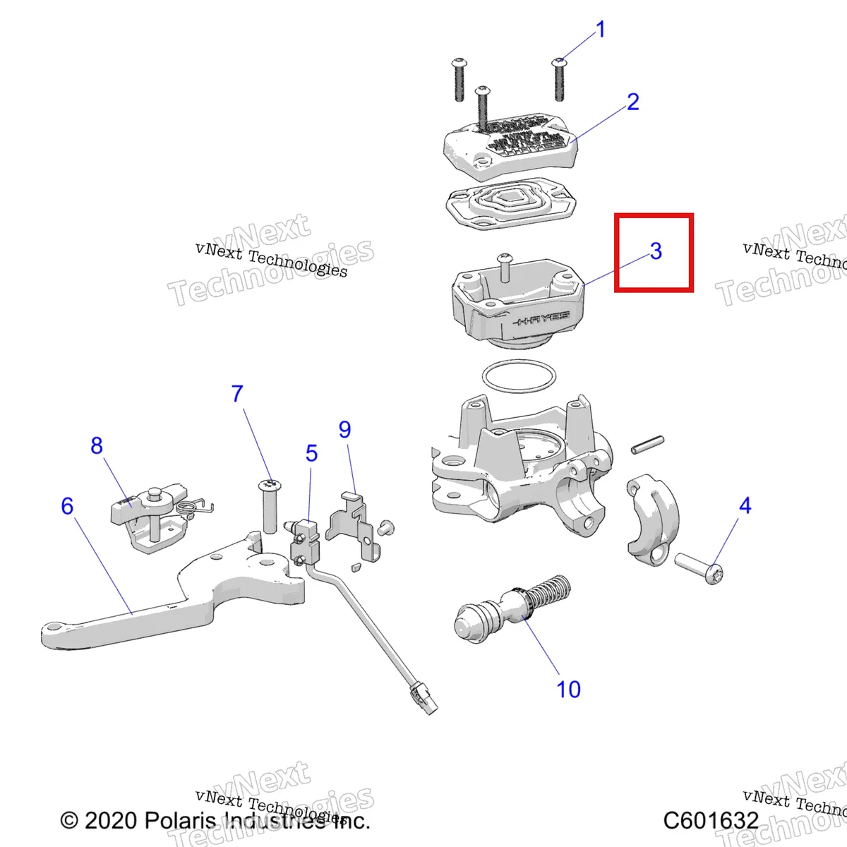 Деталь 2209749 на схеме узла Brakes, Master Cylinder Asm S27tfb6r