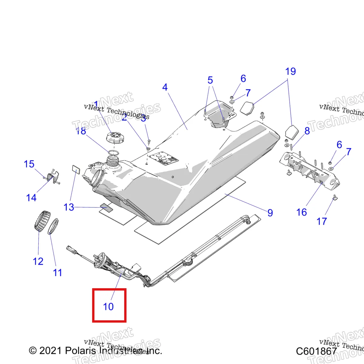 Деталь 2209832 на схеме узла Fuel System, Fuel Tank Asm