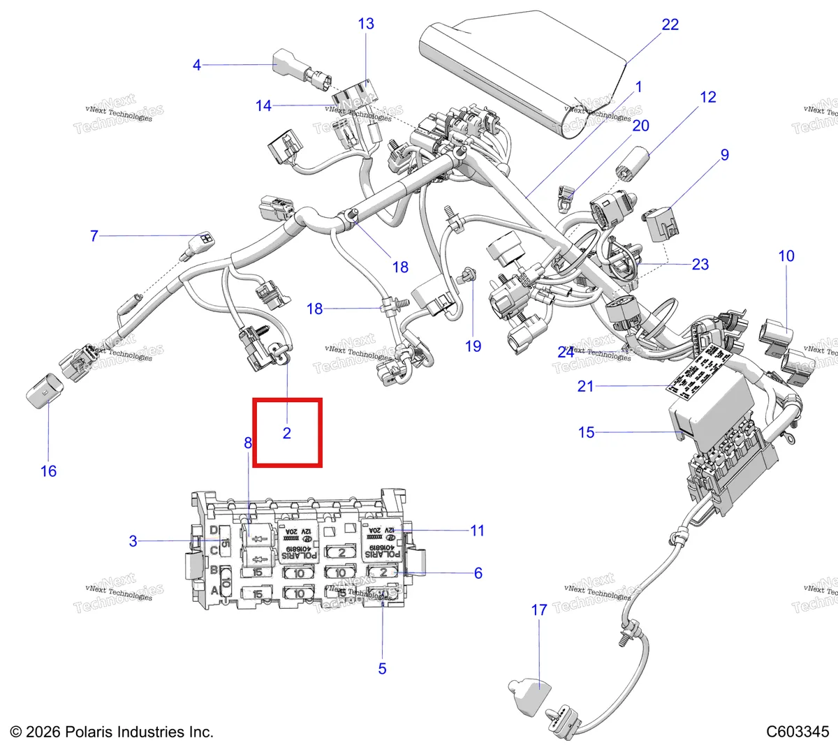 Деталь 2211931 на схеме узла Electrical, Wire Harness, Main S27tfm8m
