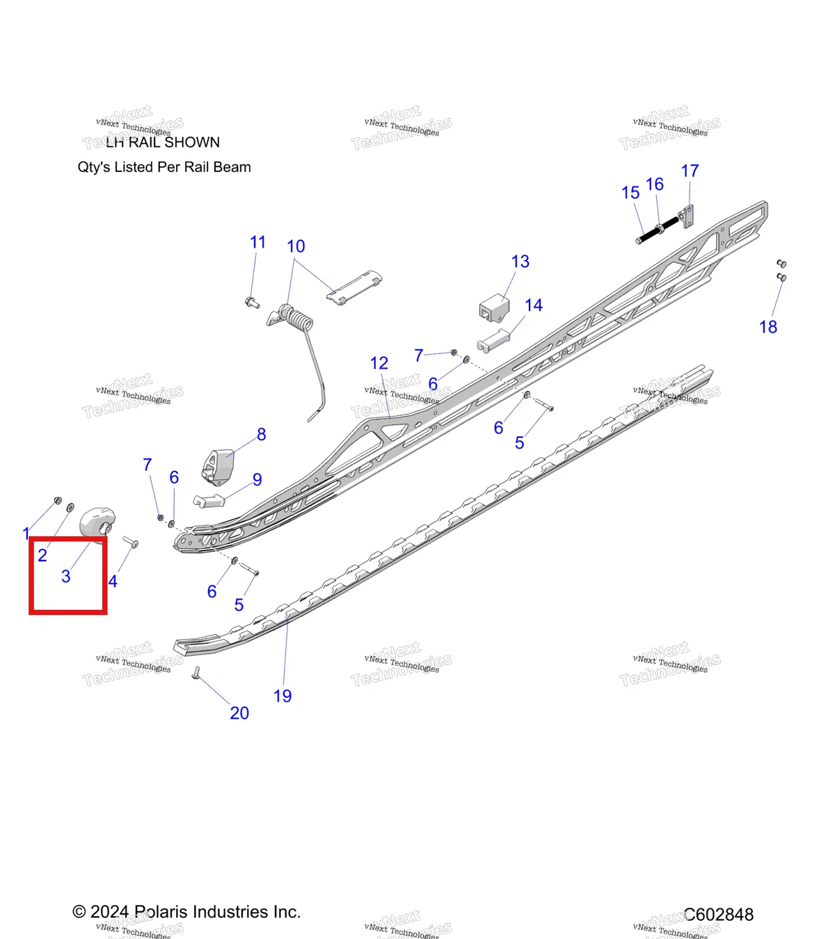 Деталь 2212349 на схеме узла Suspension, Rail Beam Asm, Lh/Rh