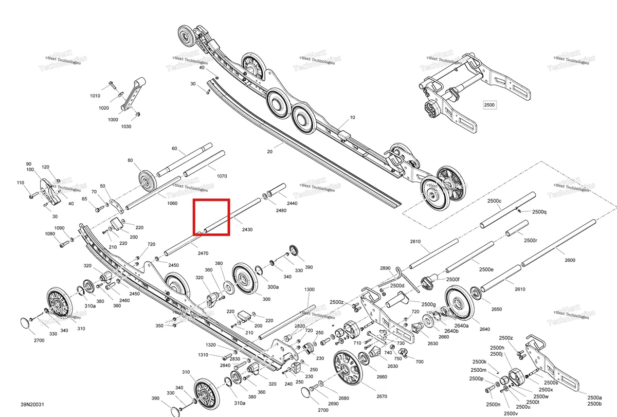 Деталь 224081301 (Шайба) на схеме узла 2020 Ski-Doo SKANDIC WT 550F Suspension, Rear - Lower Section
