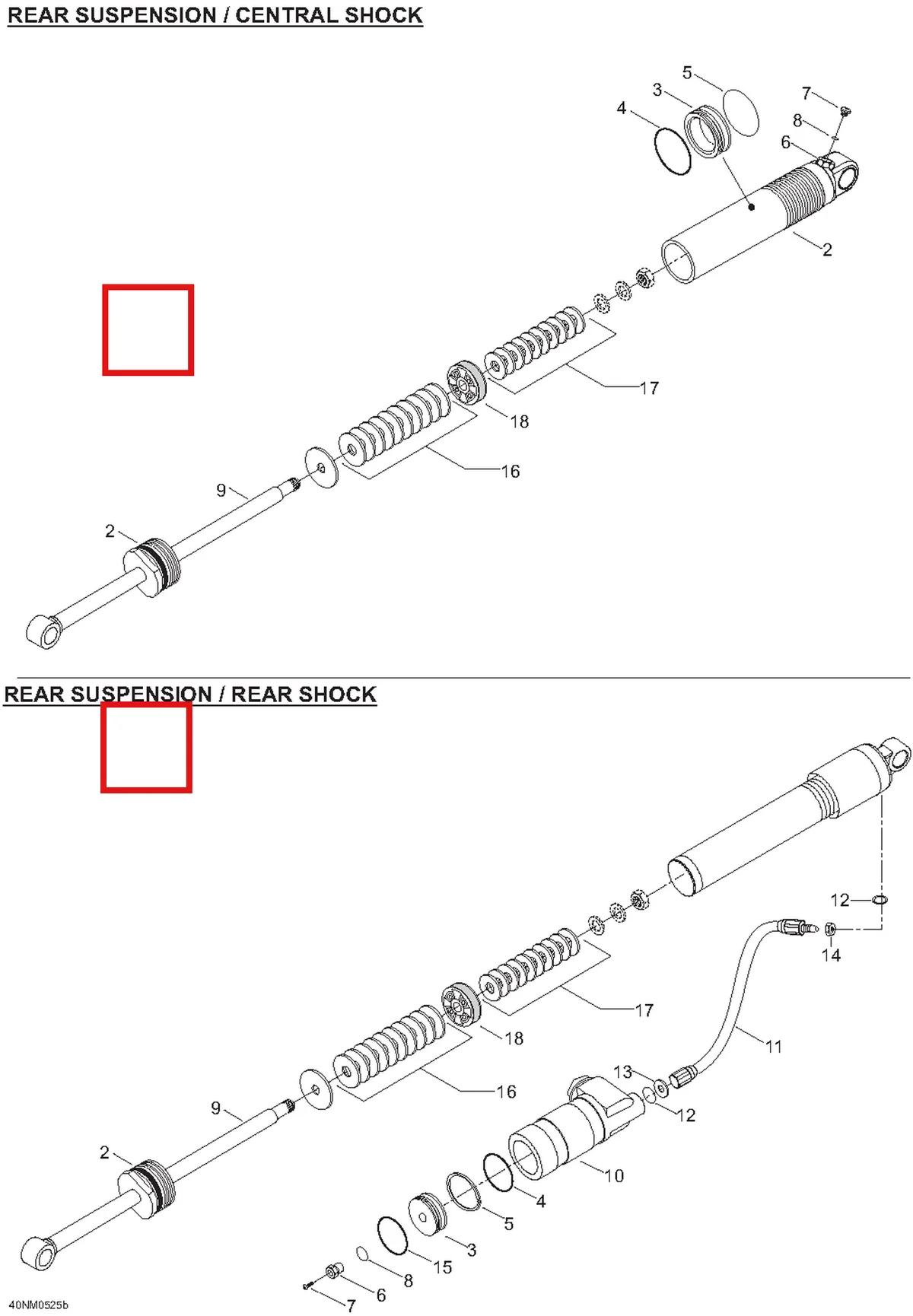 Деталь 230046 (Прут) на схеме узла 08- Take Apart Shock, Rear