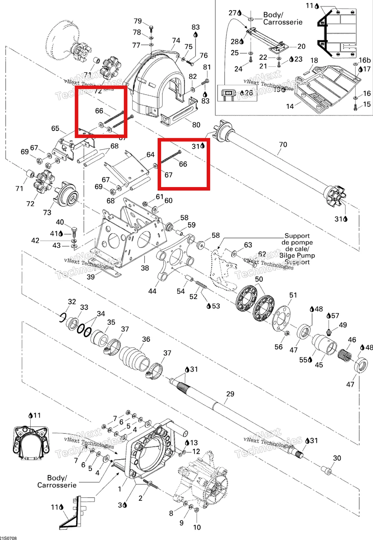 Деталь 230062060 на схеме узла 2007 Sea-Doo 3D 947 DI Propulsion