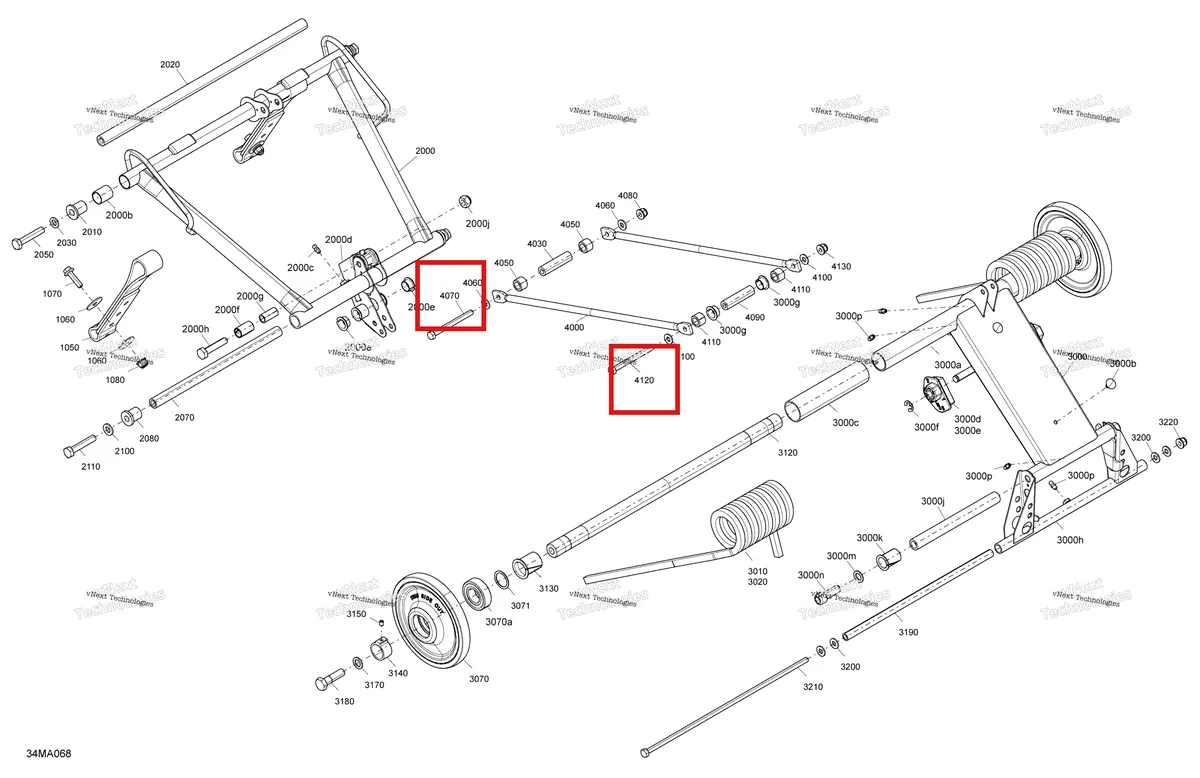 Деталь 230083044 на схеме узла 2021 Ski-Doo EXPEDITION SE 600R E-TEC Suspension - Rear - Upper Section