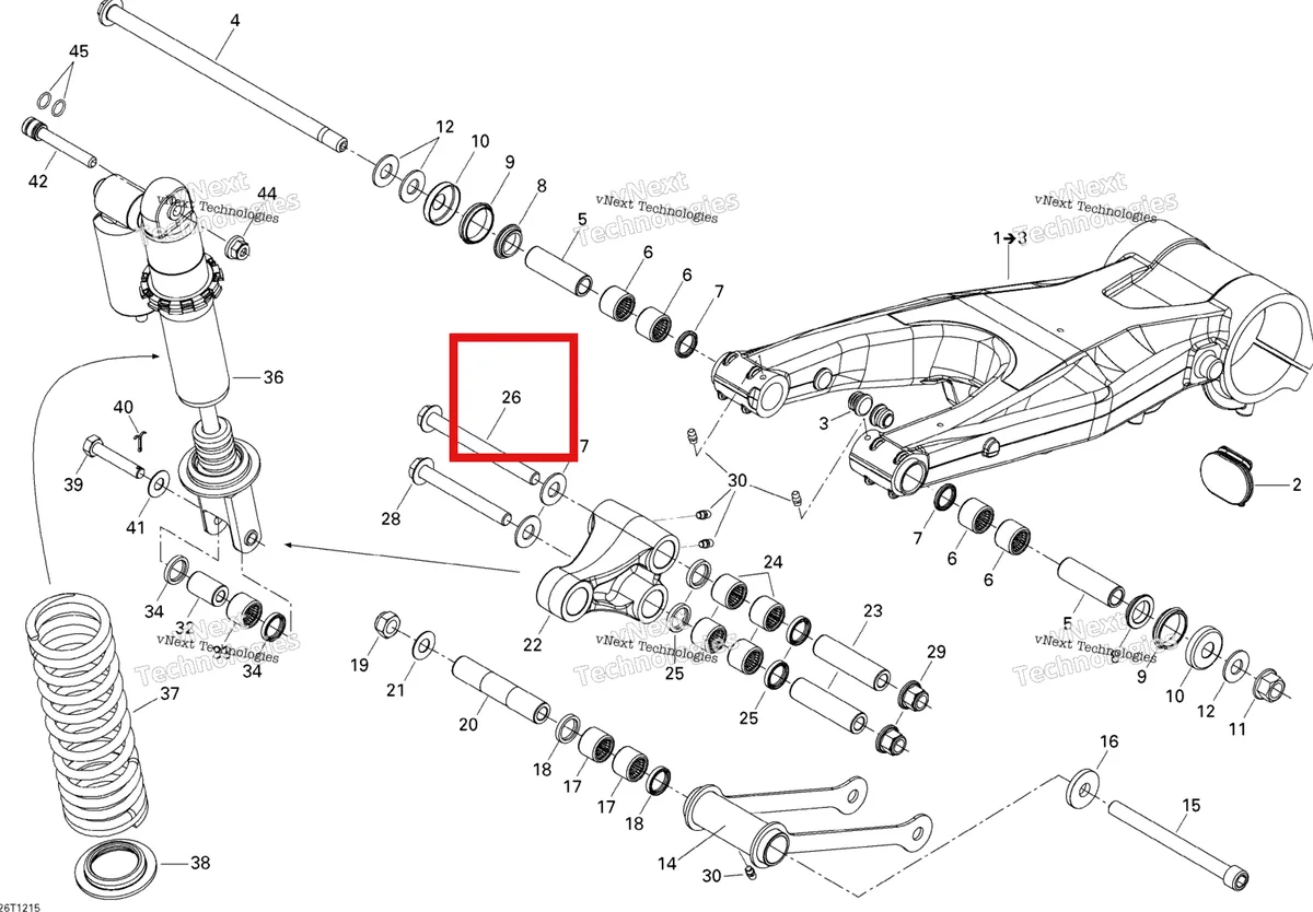 Деталь 230223086 на схеме узла 2015 Can-Am DS 450EFI STD Rear Suspension