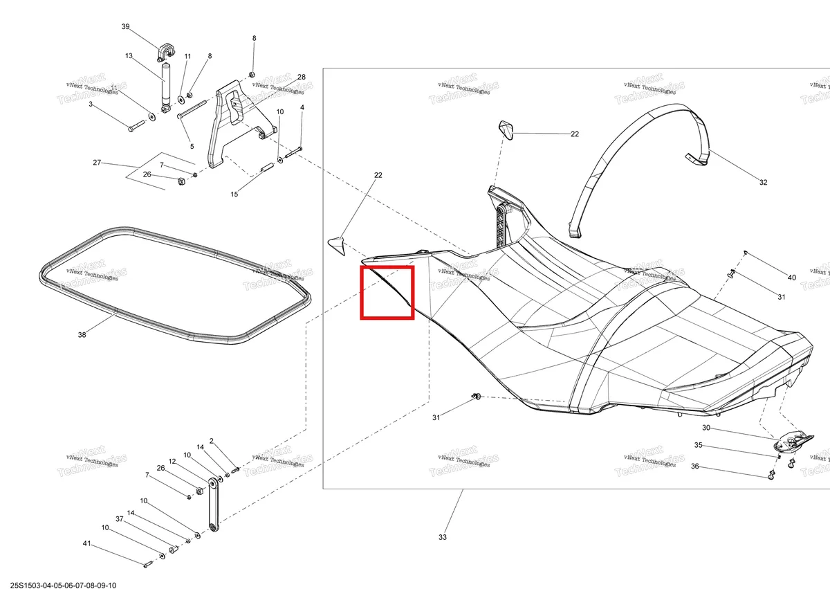 Деталь 231085060 на схеме узла 2015 Sea-Doo GTX 155 Seat