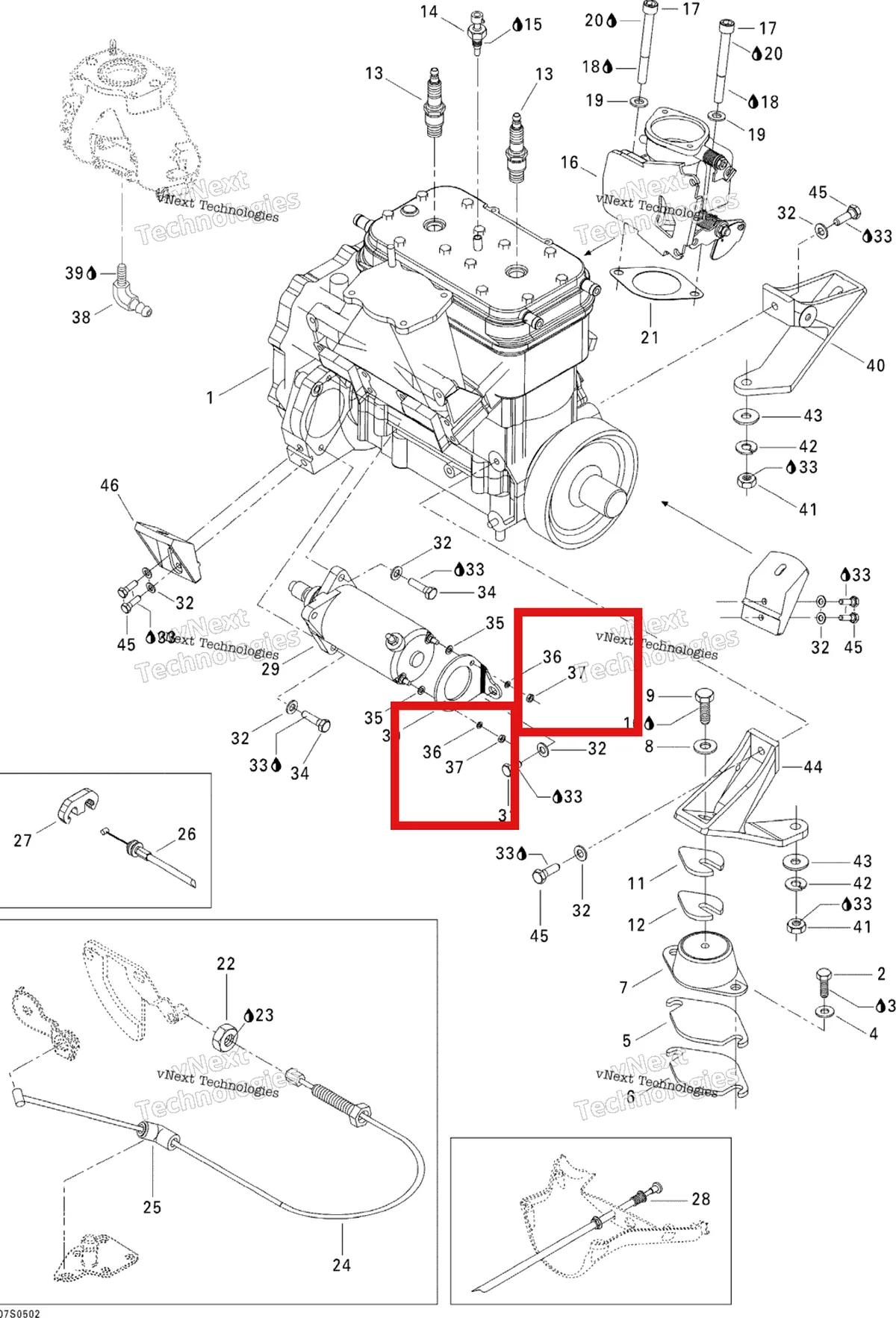Деталь 232051600 на схеме узла 2005 Sea-Doo GTI Engine
