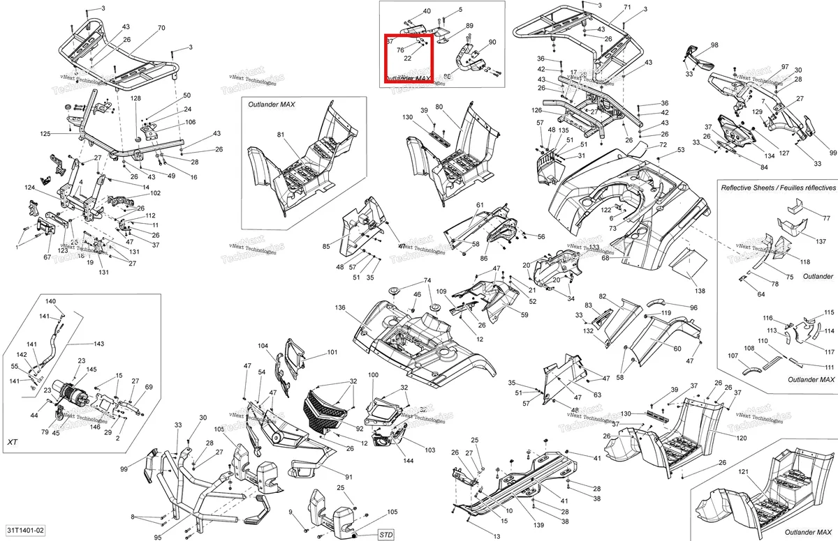 Деталь 232081494 на схеме узла 2014 Can-Am OUTLANDER MAX 400 EFI, STD, XT Body And Accessories