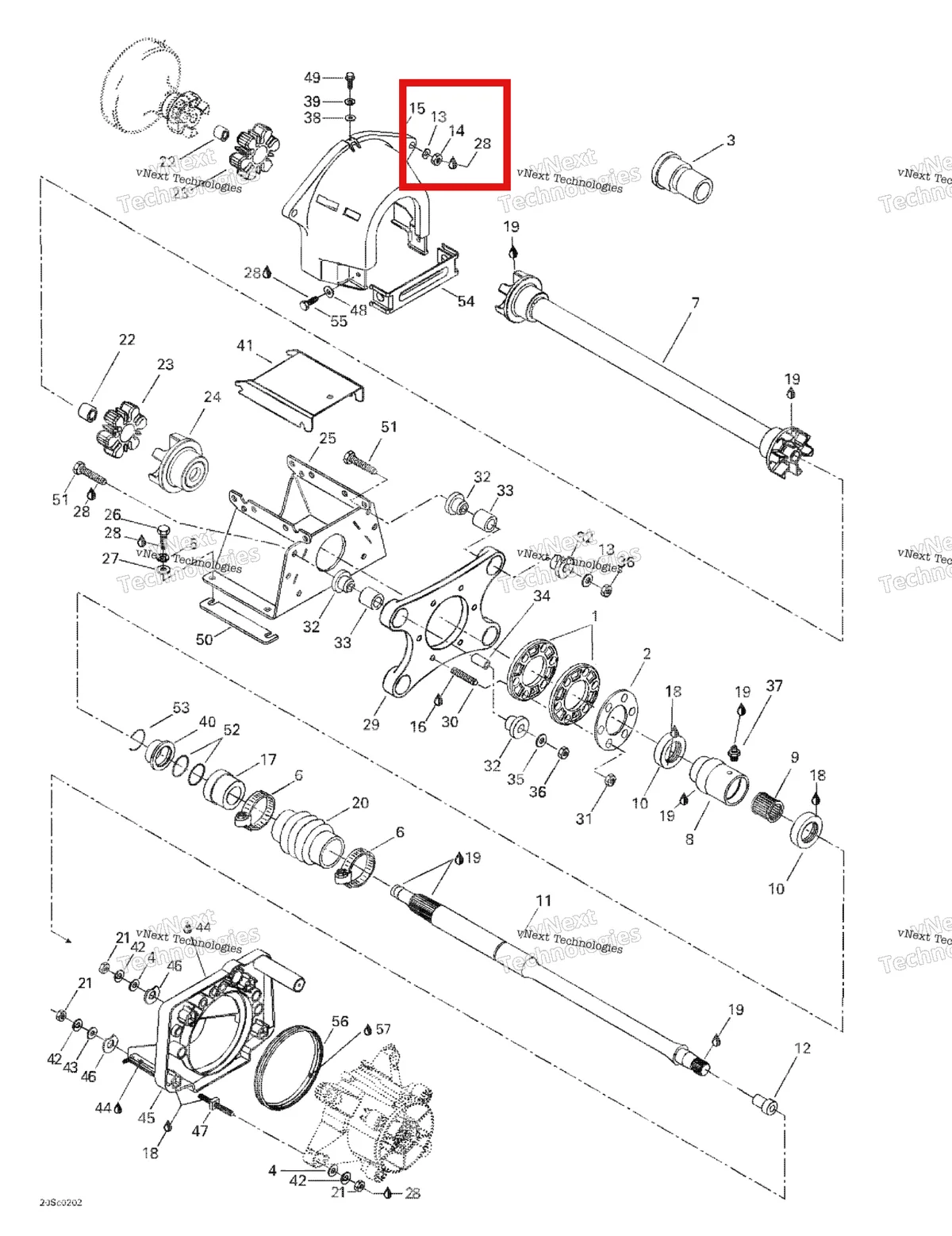 Деталь 232081600 на схеме узла 2002 Sea-Doo XP, 5577/5578 Drive System