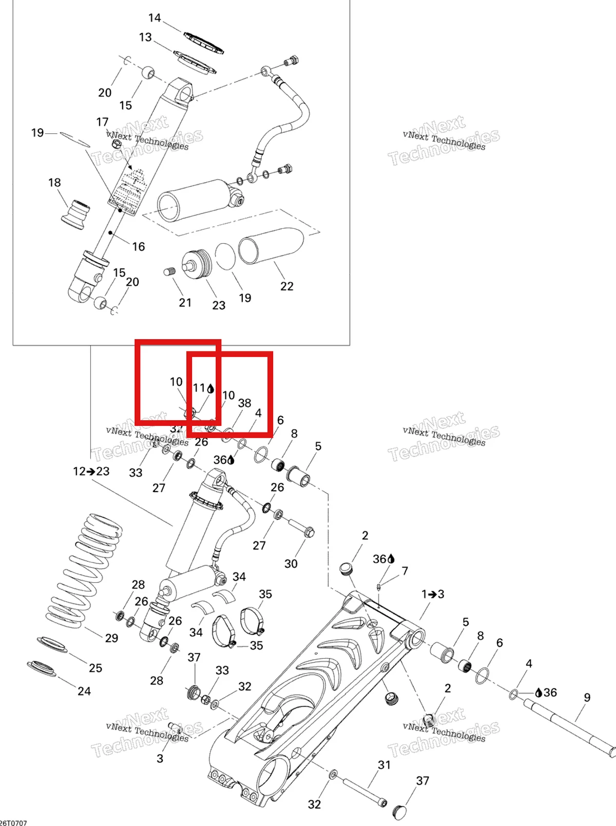 Деталь 232180411 на схеме узла 2007 Can-Am DS 650 X Rear Suspension