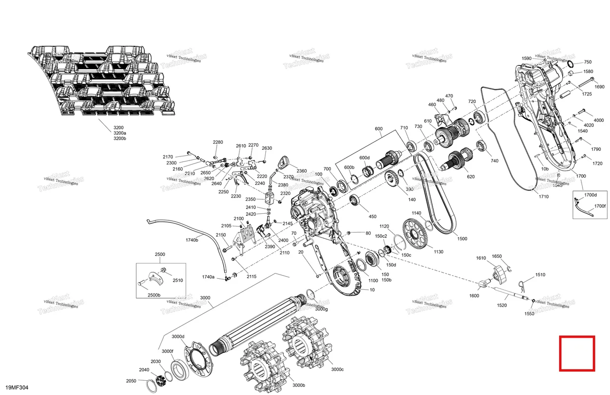 Деталь 232180491 на схеме узла 2026 Ski-Doo EXPEDITION - LE - 600R E-TEC - ABTA - Deep Black - 20X154X1.5CSS Track Drive - System