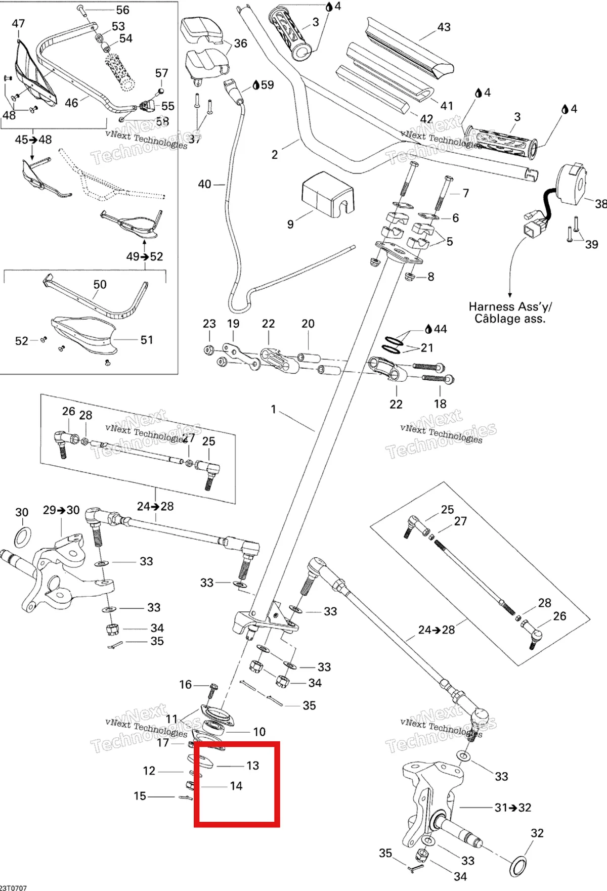 Деталь 232220413 на схеме узла 2007 Can-Am DS 650 X Steering System