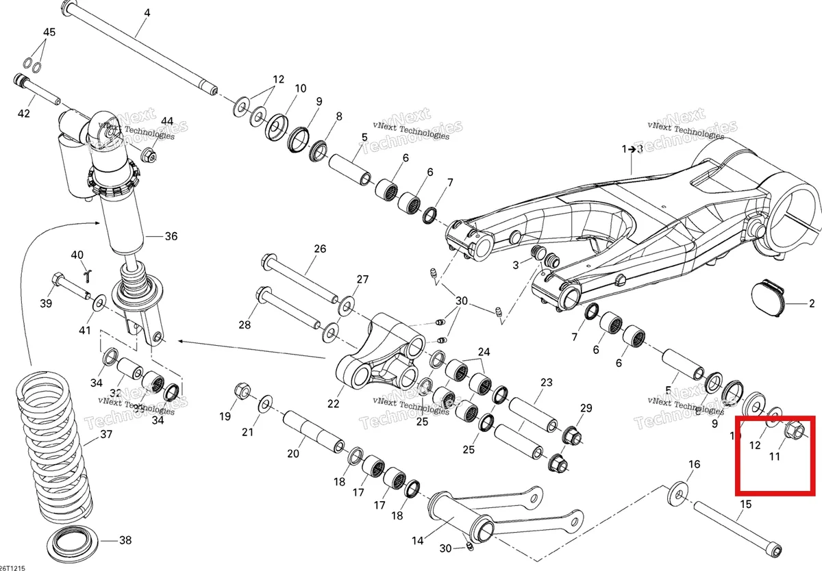 Деталь 232571436 на схеме узла 2015 Can-Am DS 450EFI STD Rear Suspension
