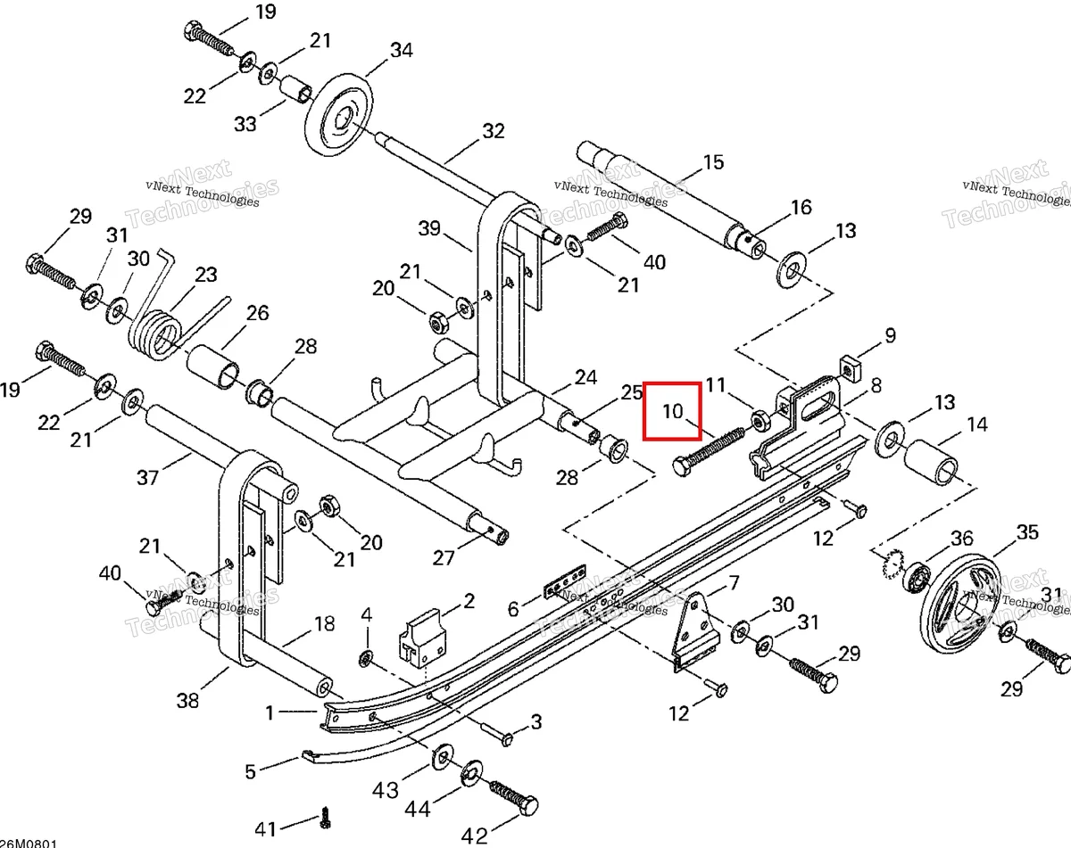 Деталь 232802400 на схеме узла 2008 Ski-Doo Mini Z Rear Suspension