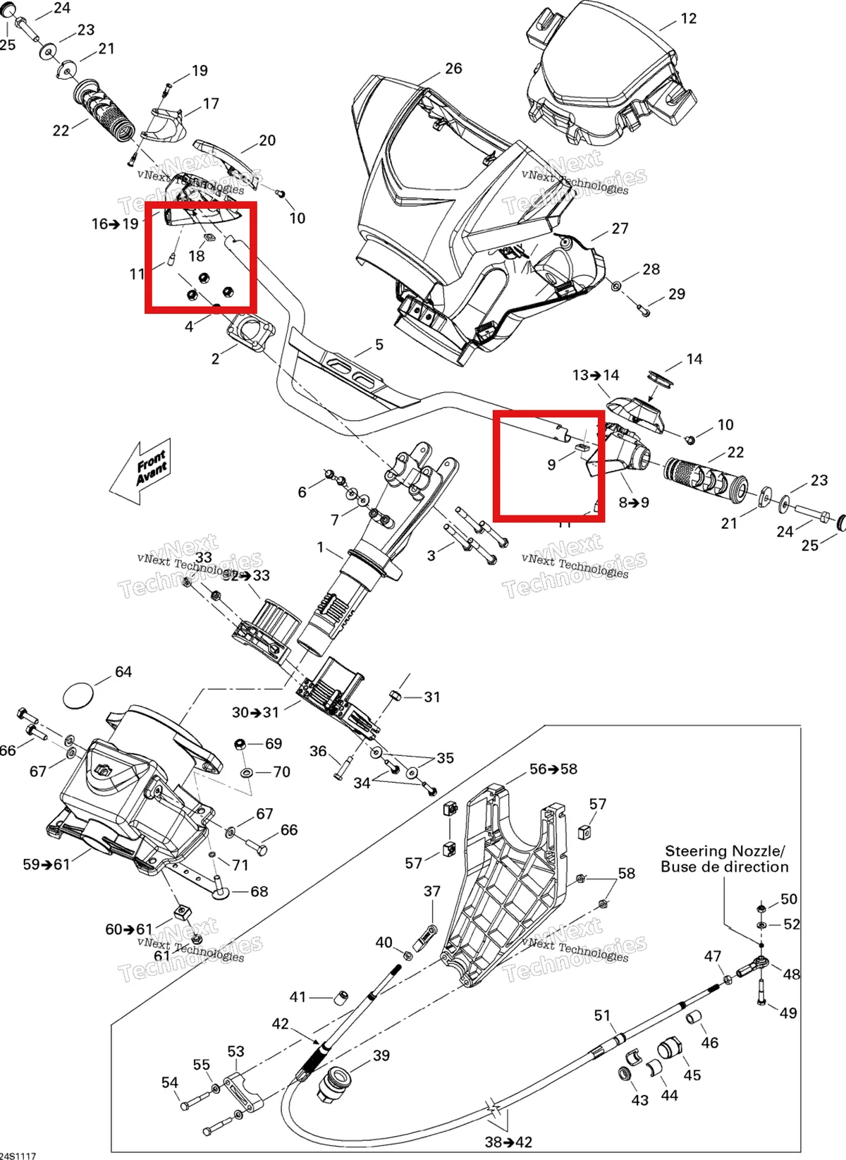 Деталь 232860600 на схеме узла 2011 Sea-Doo GTS Pro 130 Steering