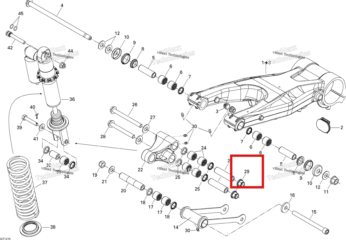 Деталь 233221434 на схеме узла 2015 Can-Am DS 450EFI STD Rear Suspension