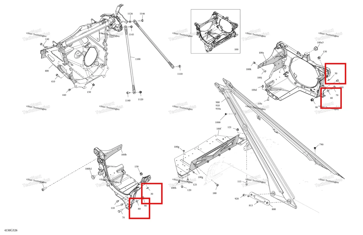 Деталь 234081410 (Шайба) на схеме узла 2027 Ski-Doo BACKCOUNTRY - X-RS - 850 E-TEC Turbo R - UZVL - Deep Black - 15X146X1.5S Track - SHOT starter Frame - System - Front Section