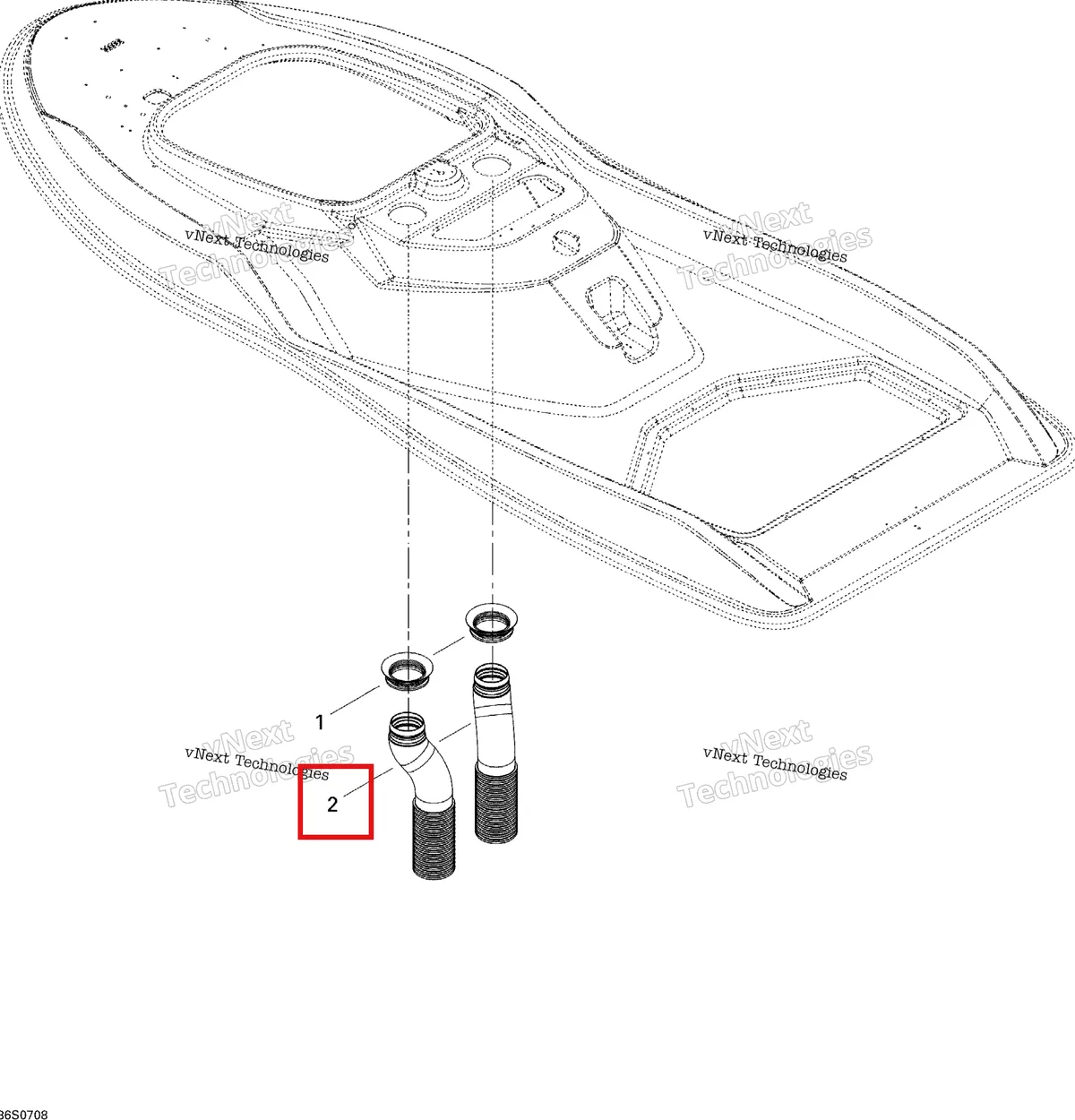 Деталь 237000022 на схеме узла 2007 Sea-Doo 3D 947 DI Ventilation