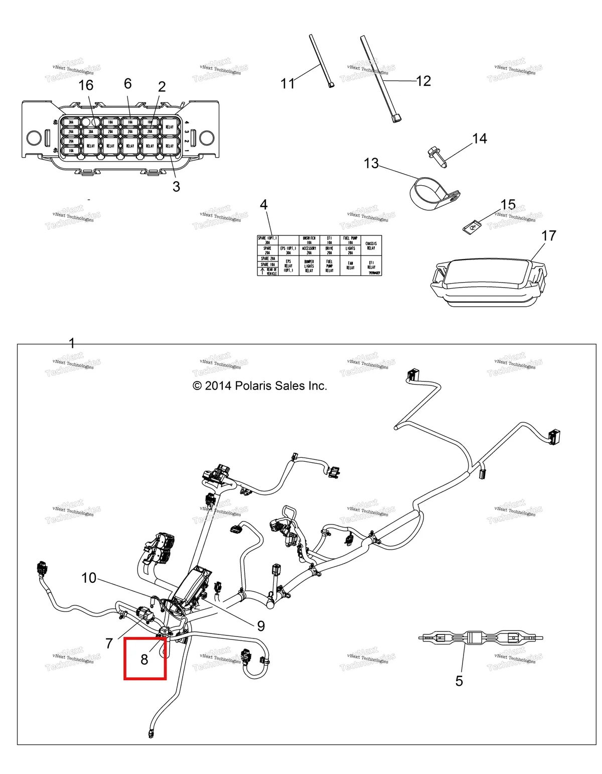 Деталь 2410692 на схеме узла Electrical, Harness A19sda57r1/Sde57r1