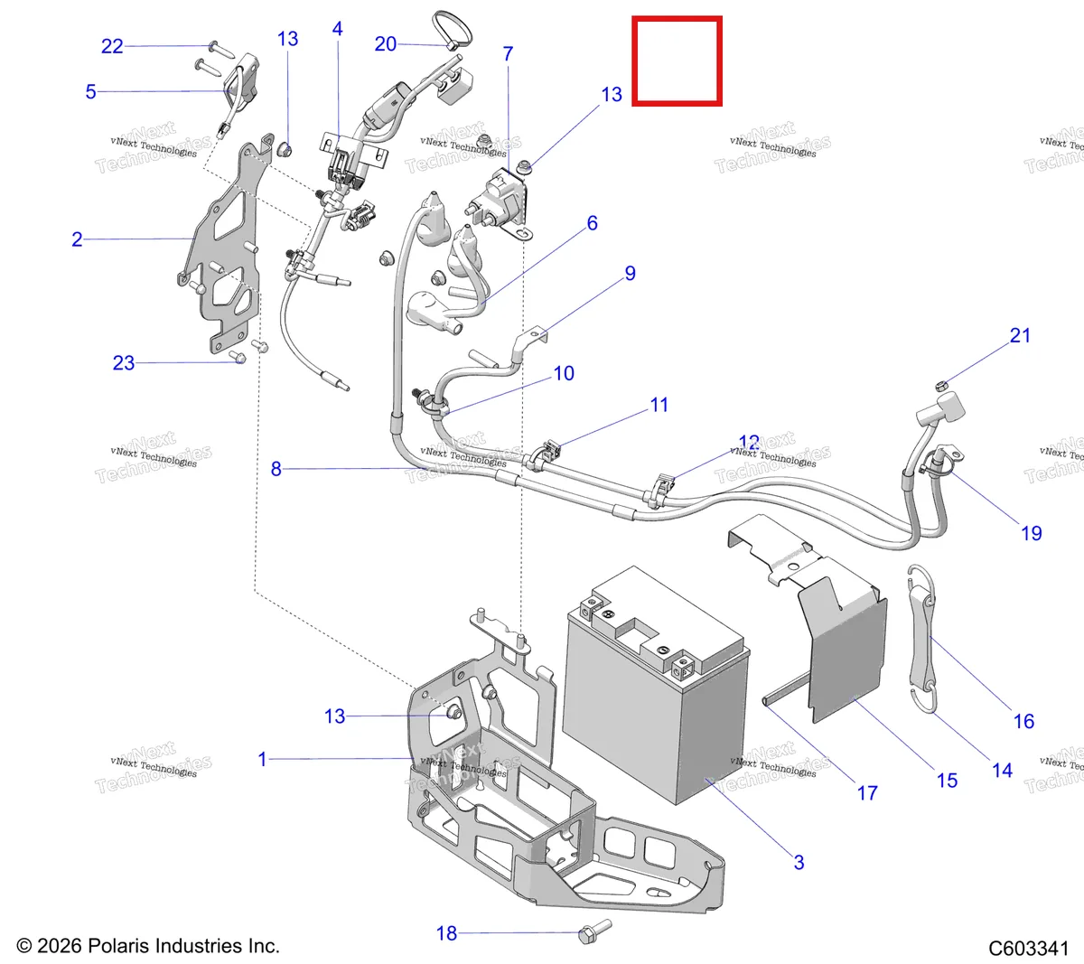 Деталь 2410881 на схеме узла Electrical, Electric Start And Battery S27tgm8m