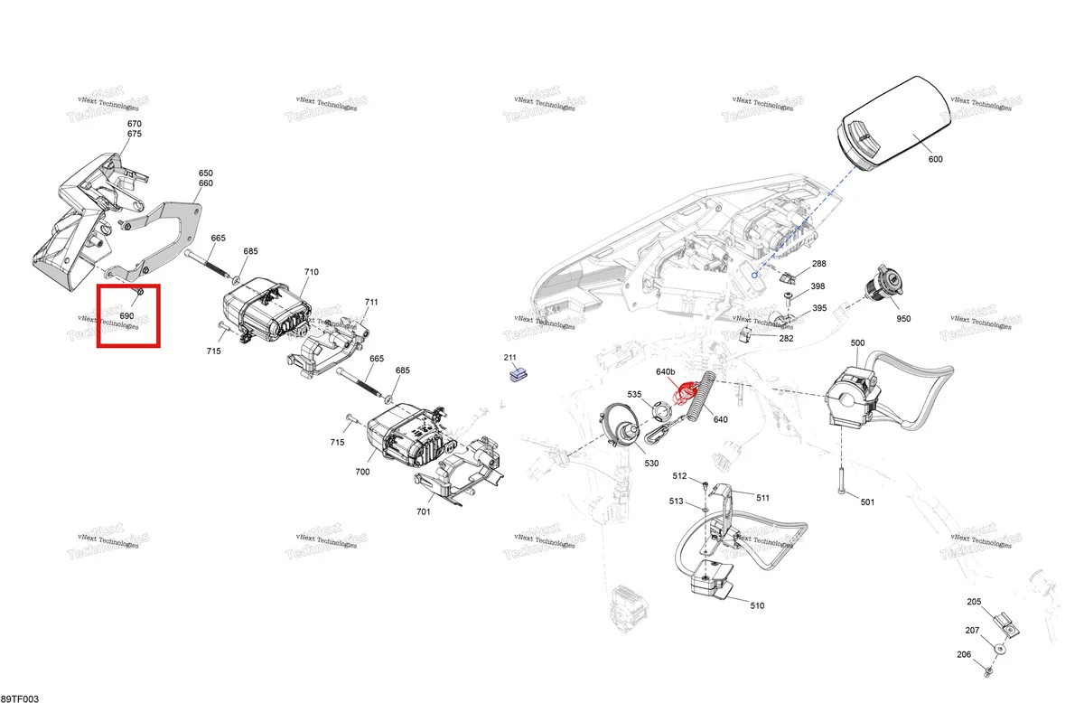 Деталь 241151640 (Деталь Screw K50 X 60) на схеме узла 2026 Can-Am RENEGADE - 4X4 - XMR - 1000R EFI - 5UTA - Hyper Silver Electric - Front Section