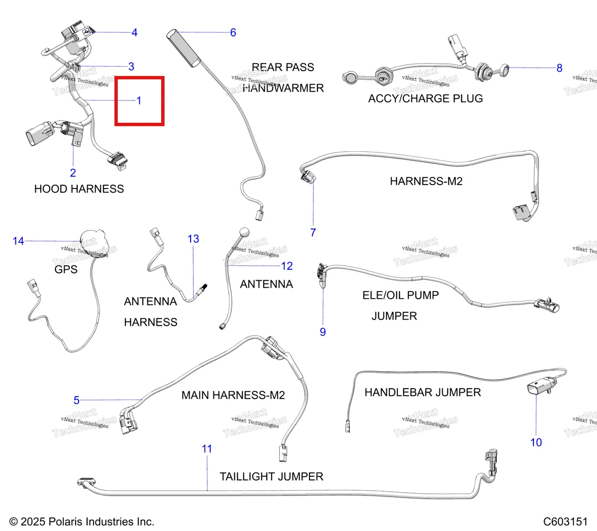 Деталь 2416776 на схеме узла Electrical, Harness, Hood, Jumpers, Gps, Misc. S27ajn8rs