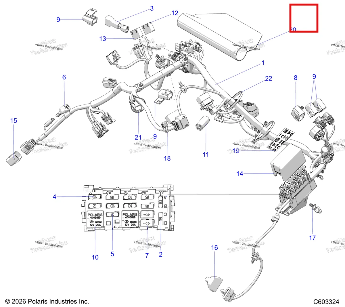 Деталь 2417729 на схеме узла Electrical, Wire Harness, Main S27tfb6r