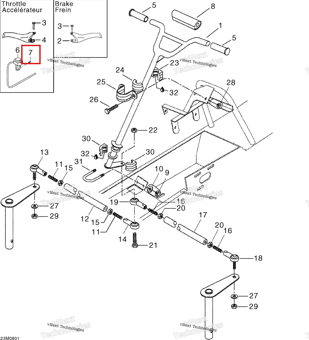 Деталь 250000031 на схеме узла 2008 Ski-Doo Mini Z Steering