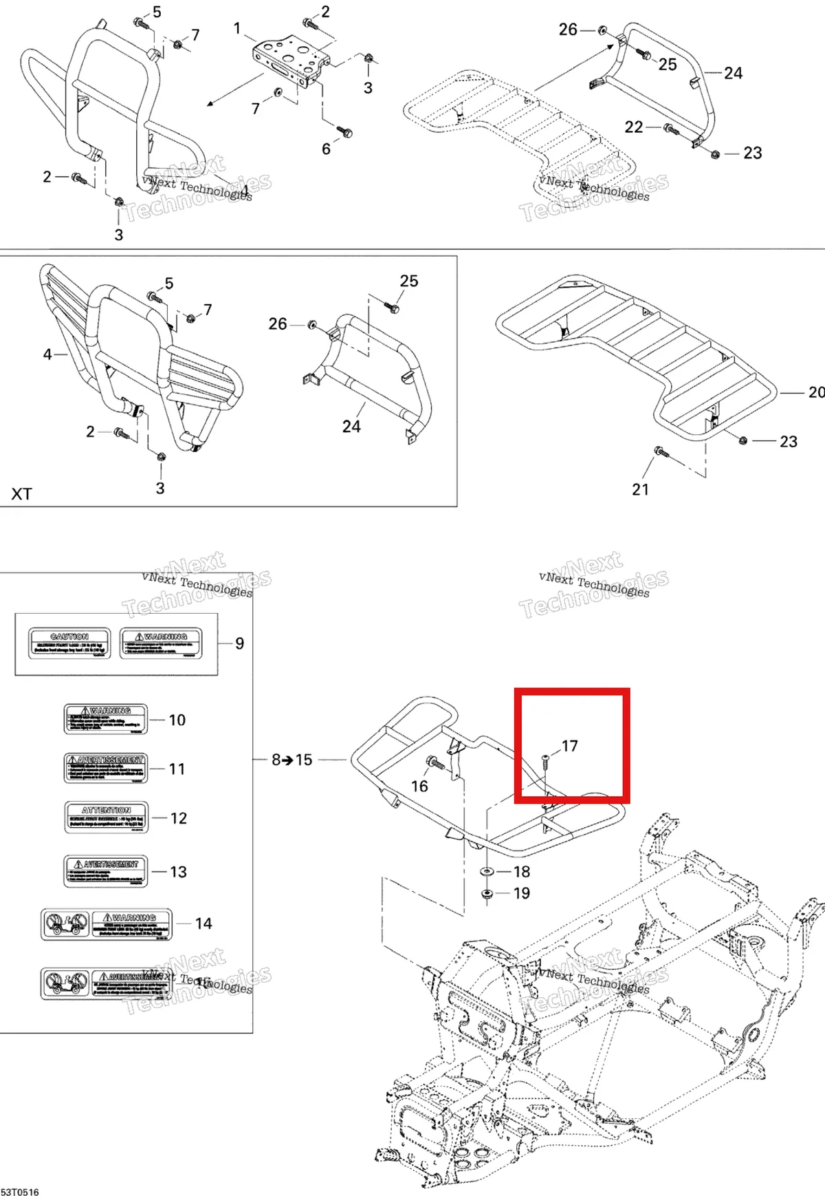 Деталь 250000035 на схеме узла Luggage Racks