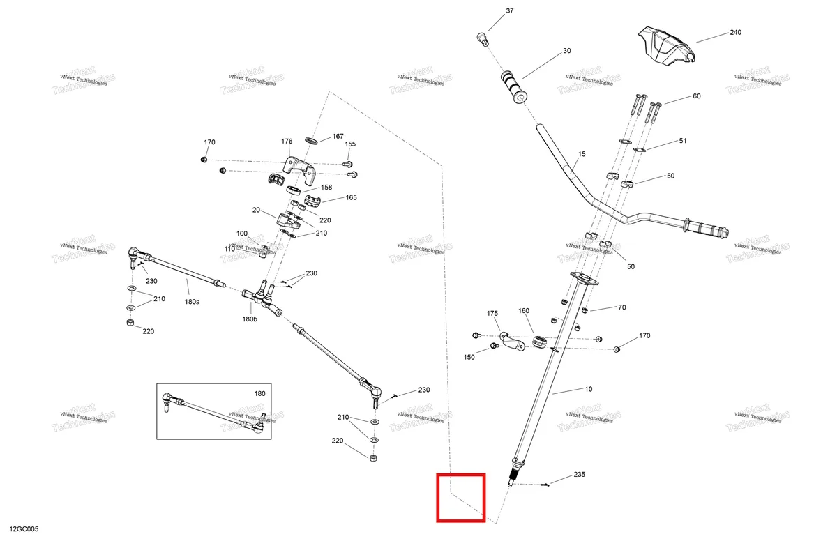 Деталь 250000047 на схеме узла 2023 Can-Am Outlander 450 EFI - STD Mechanic - Steering