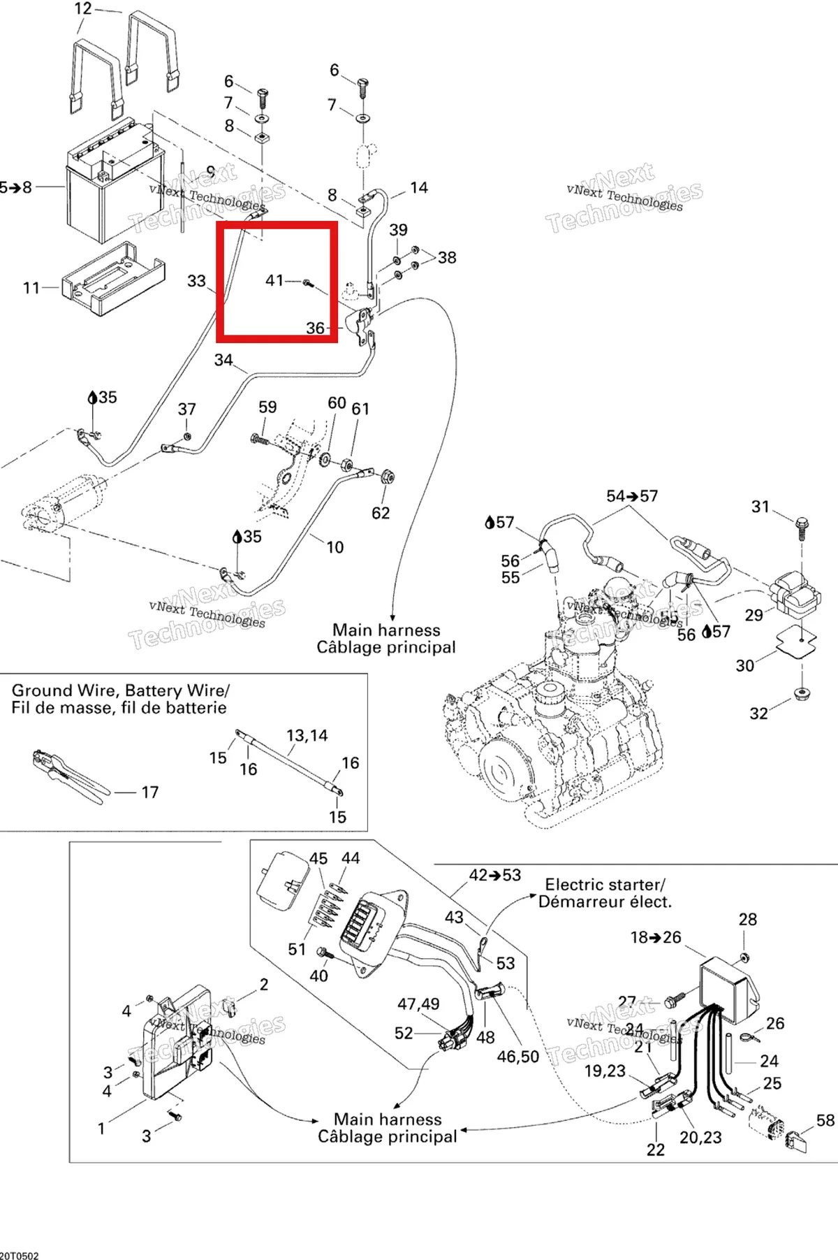 Деталь 250000061 на схеме узла 2005 Can-Am Traxter 5 Speed Electrical System