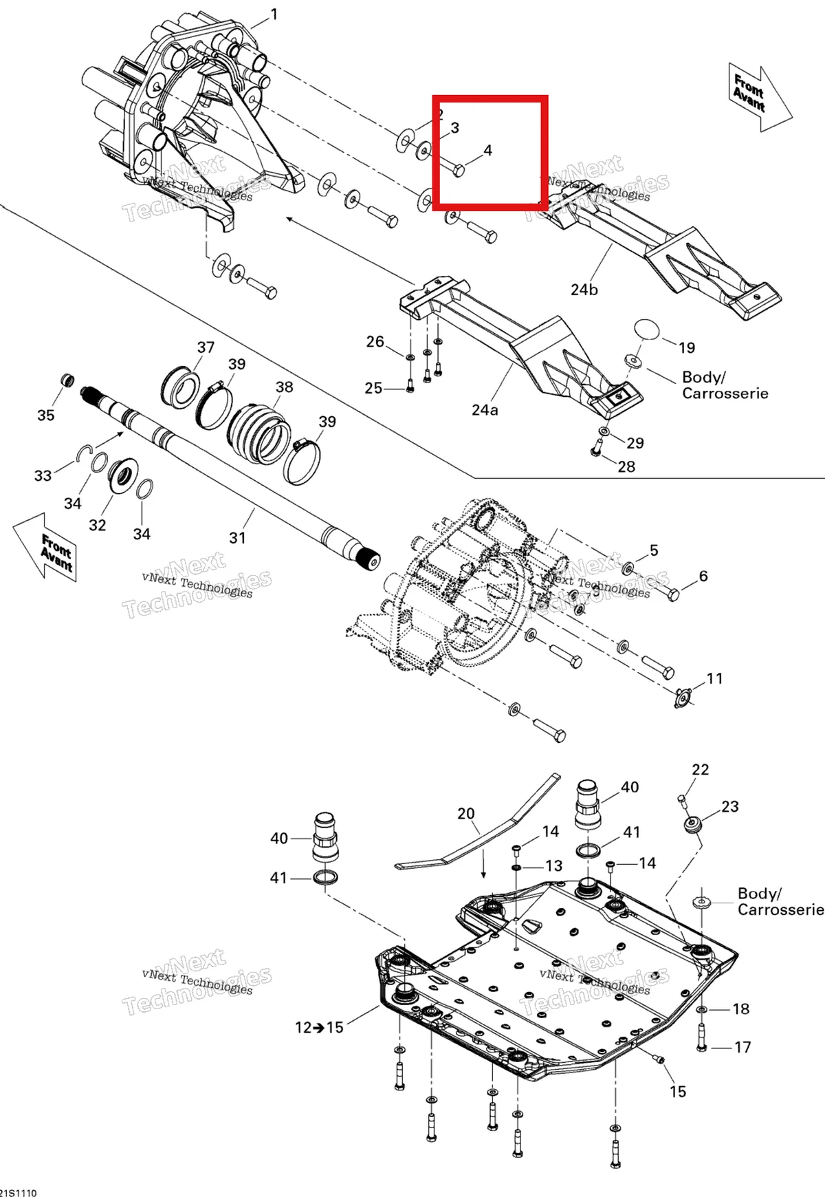 Деталь 250000189 на схеме узла 2011 Sea-Doo RXP-X 255 & RS Propulsion