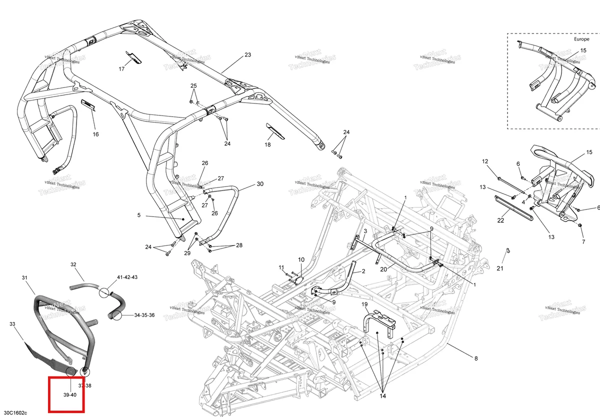 Деталь 250000234 на схеме узла 2016 Can-Am Maverick - Maverick MAX Frame - Xds Package