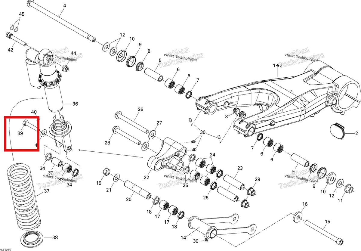 Деталь 250000254 на схеме узла 2015 Can-Am DS 450EFI STD Rear Suspension