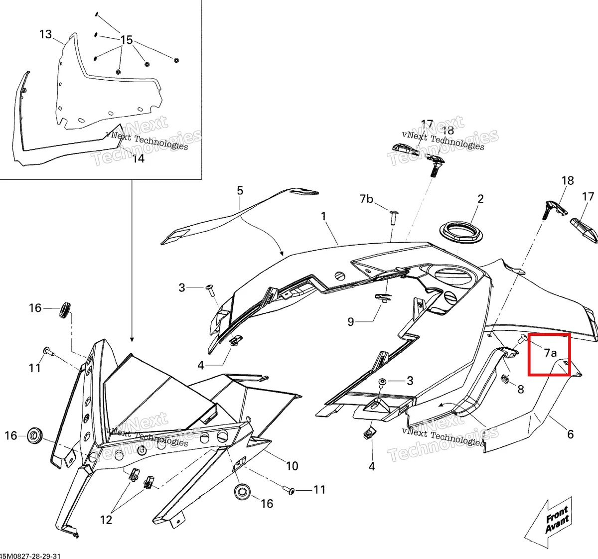 Деталь 250000353 на схеме узла Windshield And Console