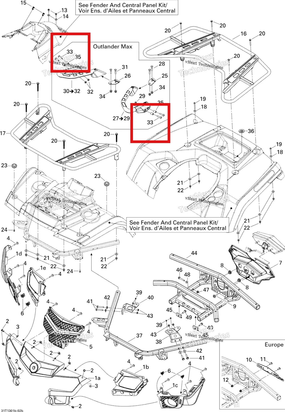 Деталь 250000441 на схеме узла 2013 Can-Am OUTLANDER MAX STD, XT, 400 EFI Body And Accessories 2