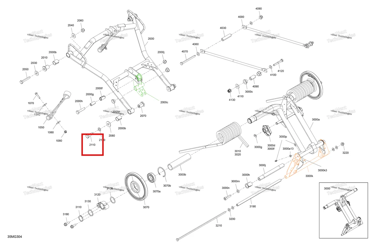 Деталь 250000537 (Деталь Hex. Cap Screw M12 X 35) на схеме узла 2027 Ski-Doo EXPEDITION - XTREM - 850 E-TEC - ADVA - Deep Black - 20X154X1.8CST8 Track Suspension - Rear - Upper Section