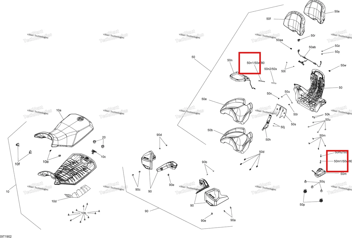 Деталь 250000617 на схеме узла 2019 Can-Am OUTLANDER MAX 650 EFI - T3 Seat