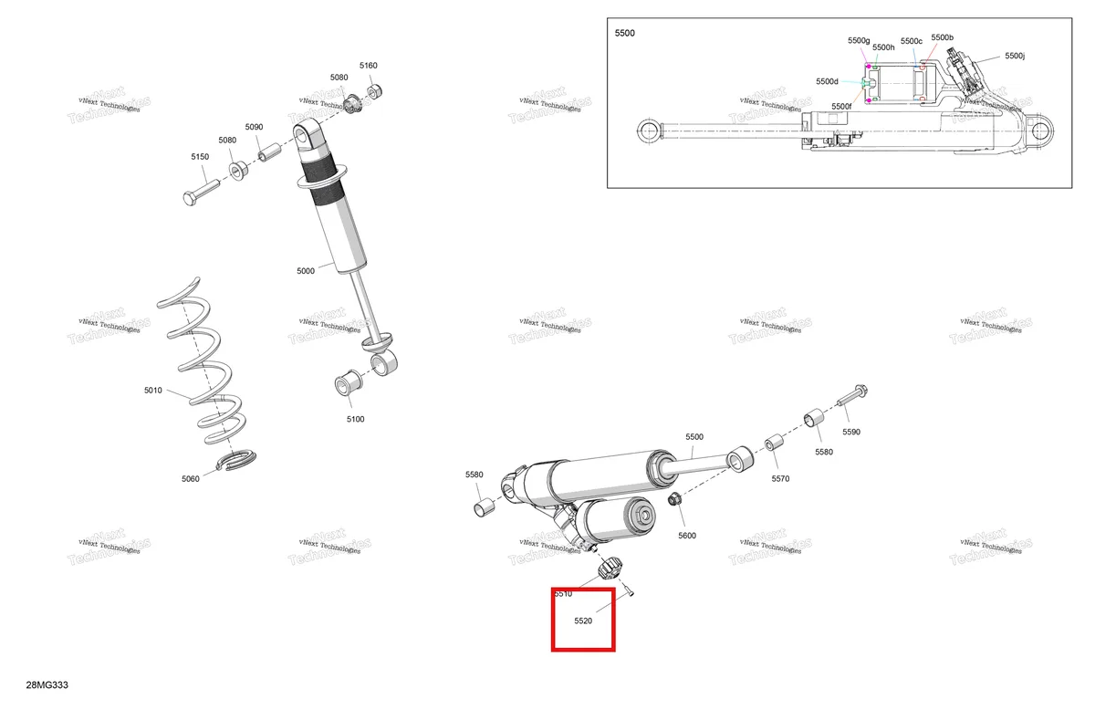 Деталь 250000644 (Деталь Socket Screw M3 X 10. Model-800 E-tec) на схеме узла 2027 Ski-Doo BACKCOUNTRY - X - 850 E-TEC - UXVN - Orange Crush - 16X146X2.0P Track Suspension - Rear Shocks