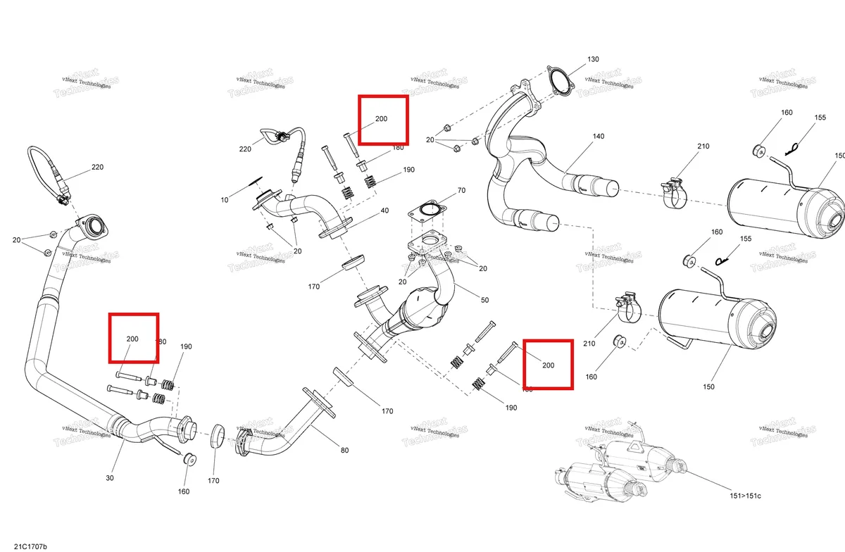 Деталь 250000658 на схеме узла 2017 Can-Am Maverick Exhaust System - Turbo