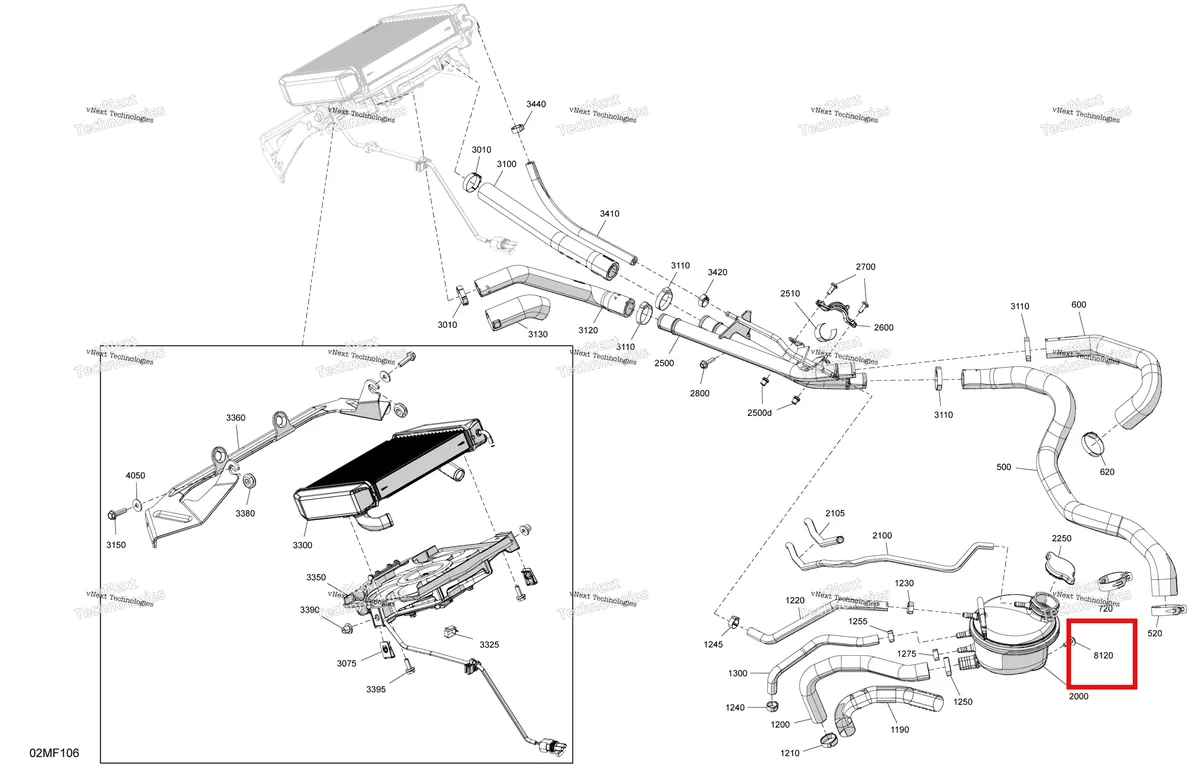 Деталь 250000721 (Деталь Trorx Truss Screw M6 X 16. Model-ecs) на схеме узла 2026 Ski-Doo SKANDIC - SE - 600R E -TEC - AUTA - Catalyst Gray - 20X154X1.8C Track Engine - Cooling