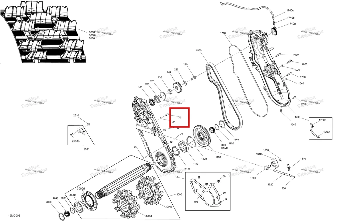 Деталь 250000740 на схеме узла 2023 Ski-Doo BACKCOUNTRY 600R E-TEC - STD Drive - System