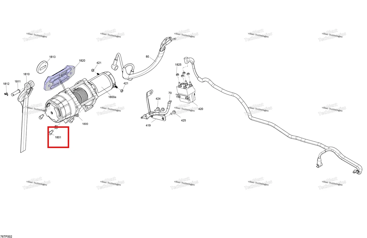 Деталь 250000746 на схеме узла 2026 Can-Am RENEGADE - 4X4 - XMR - 1000R EFI - 5UTA - Hyper Silver Electric - Winch